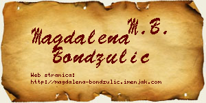 Magdalena Bondžulić vizit kartica